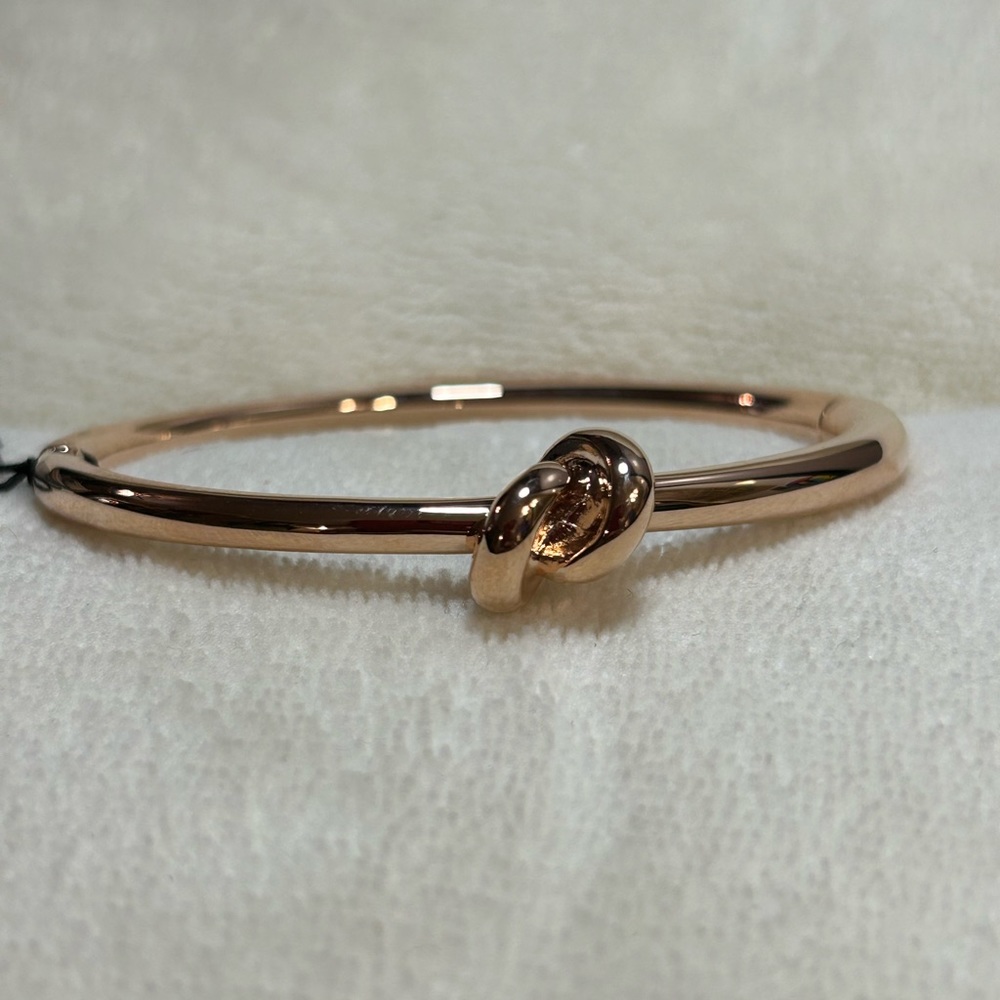 The Limited very sharp rose gold knot hinged bracelet New with tags - Picture 1 of 5